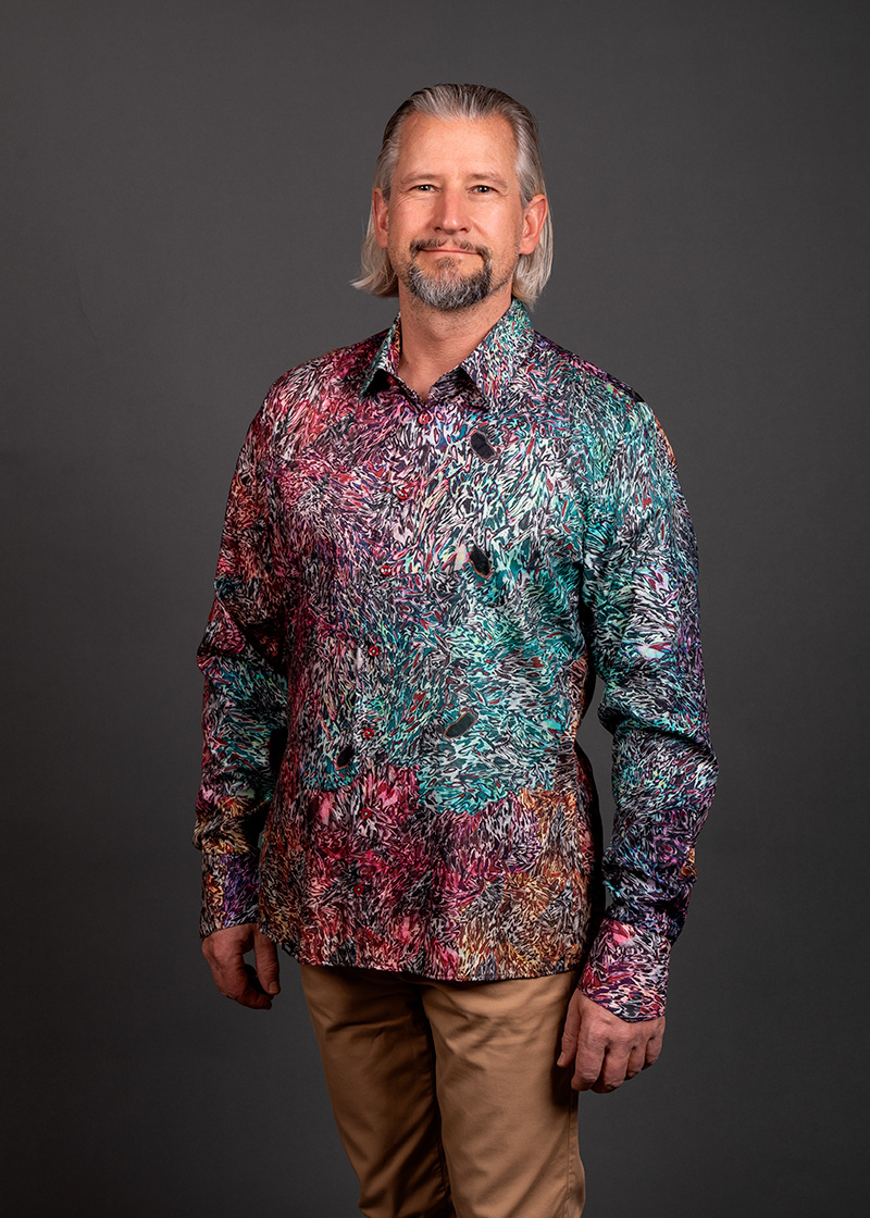 Camisa estampada para hombre FRAXI MULTISE de GERMENS artfashion - 100 % algodón - Fabricada en Alemania