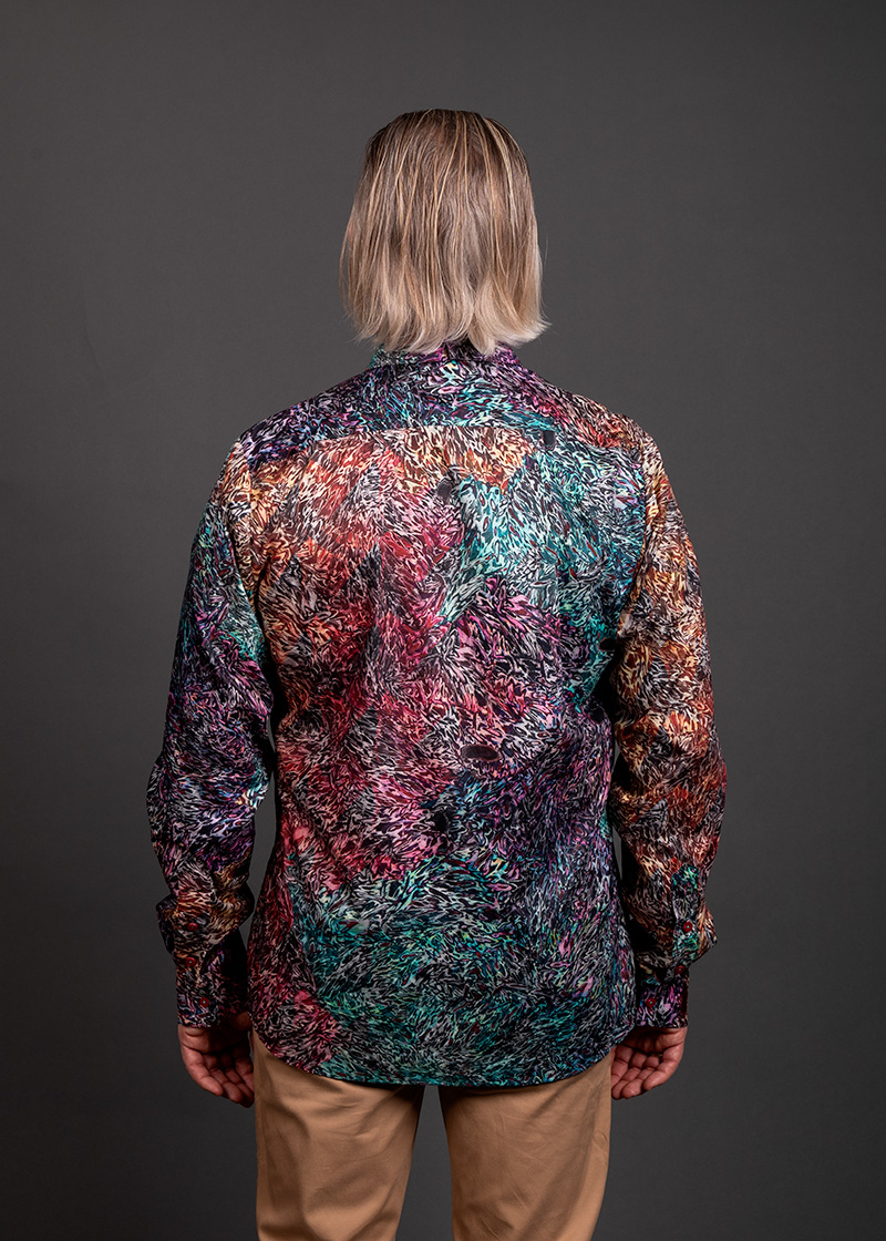 Camisa estampada para hombre FRAXI MULTISE de GERMENS artfashion - 100 % algodón - Fabricada en Alemania