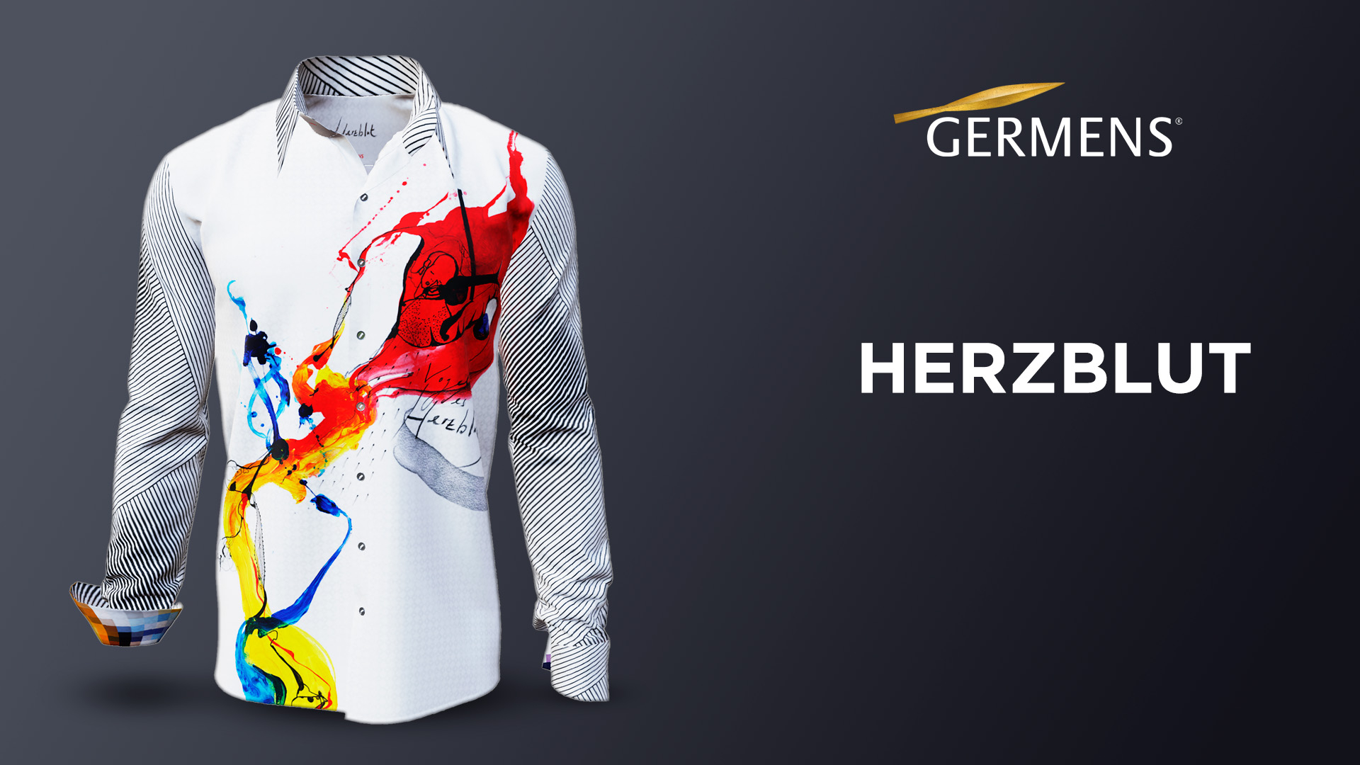 Camisa de manga larga de colores HERZBLUT de GERMENS artfashion