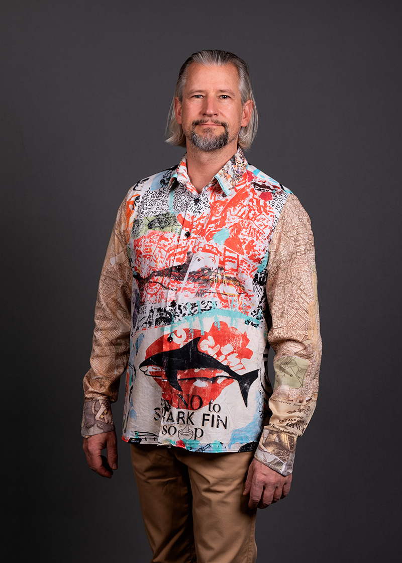 colorful shirt men ARTIST HAPPINESS by GERMENS artfashion - 100 % cotton - Made in Germany