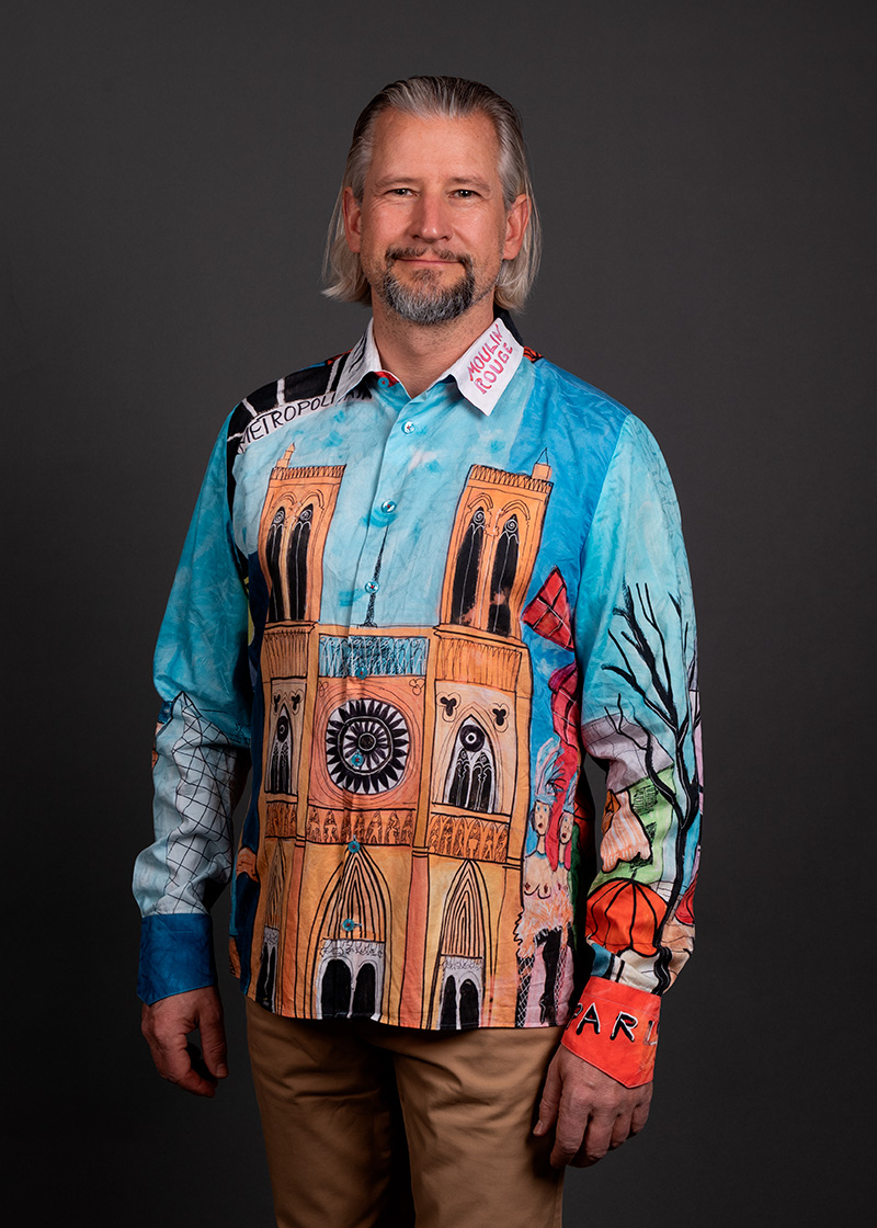 colorful shirt men SAVOIR VIVRE PARIS by GERMENS artfashion - 100 % cotton - Made in Germany