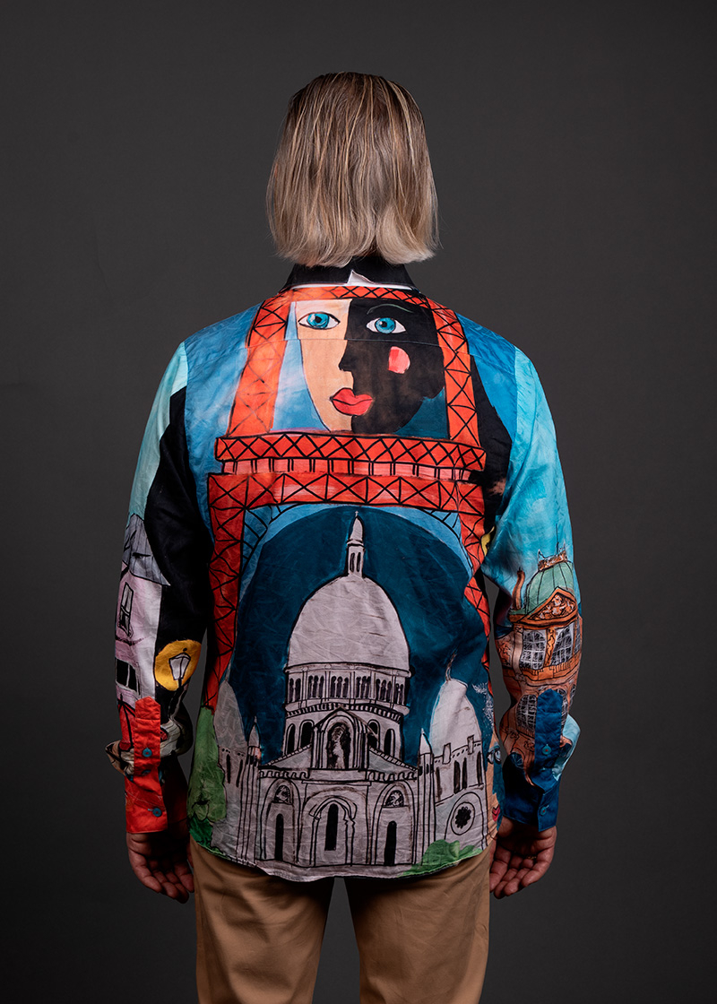 colorful shirt men SAVOIR VIVRE PARIS by GERMENS artfashion - 100 % cotton - Made in Germany