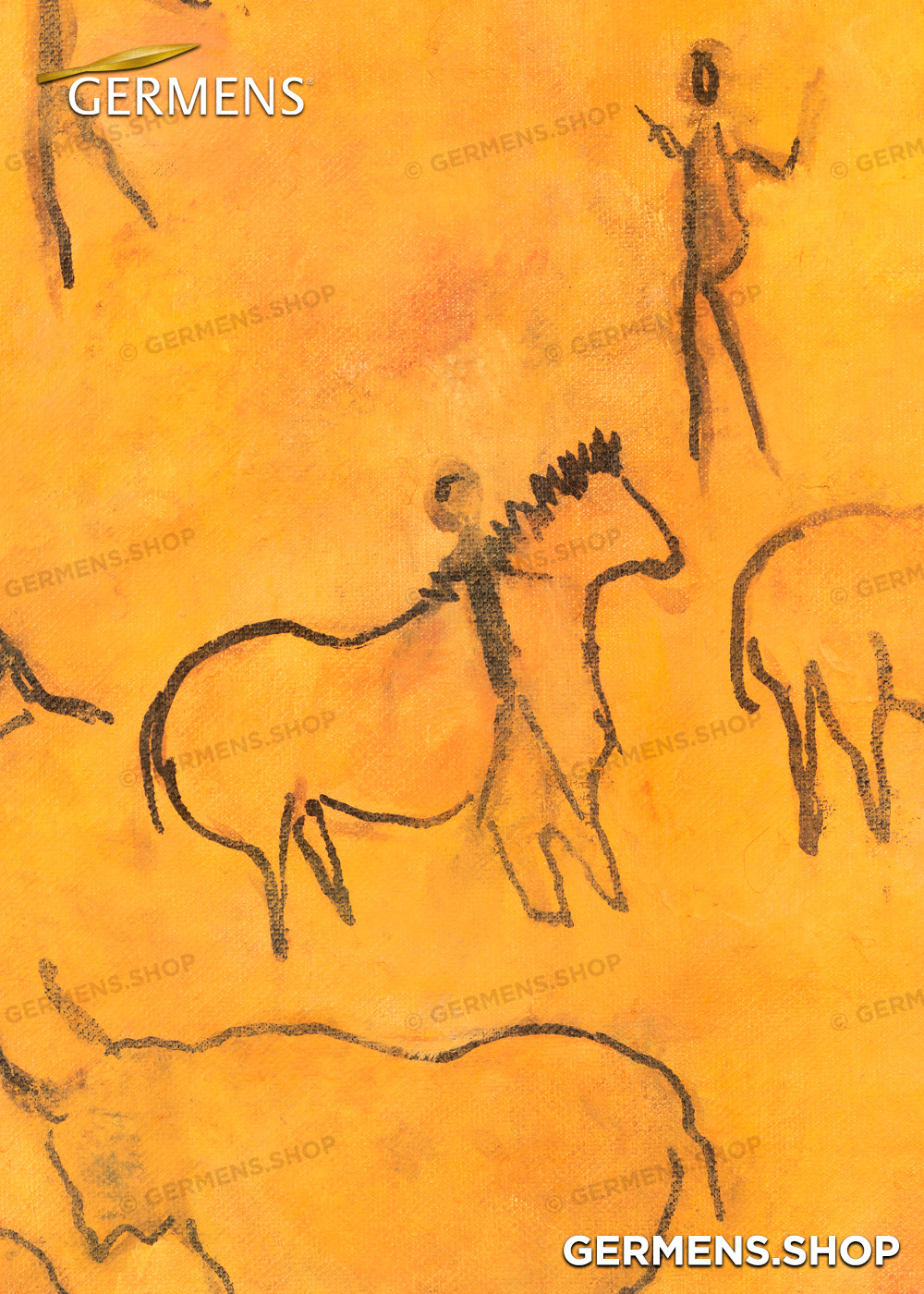 Detalle del diseño CAVEMAN de GERMENS artfashion