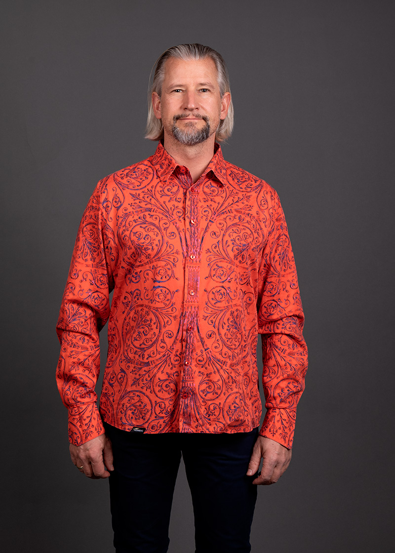 rotes Hemd Herren PORTE NOTRE DAME PARIS ROUGE von GERMENS artfashion - 100 % Baumwolle - Made in Germany