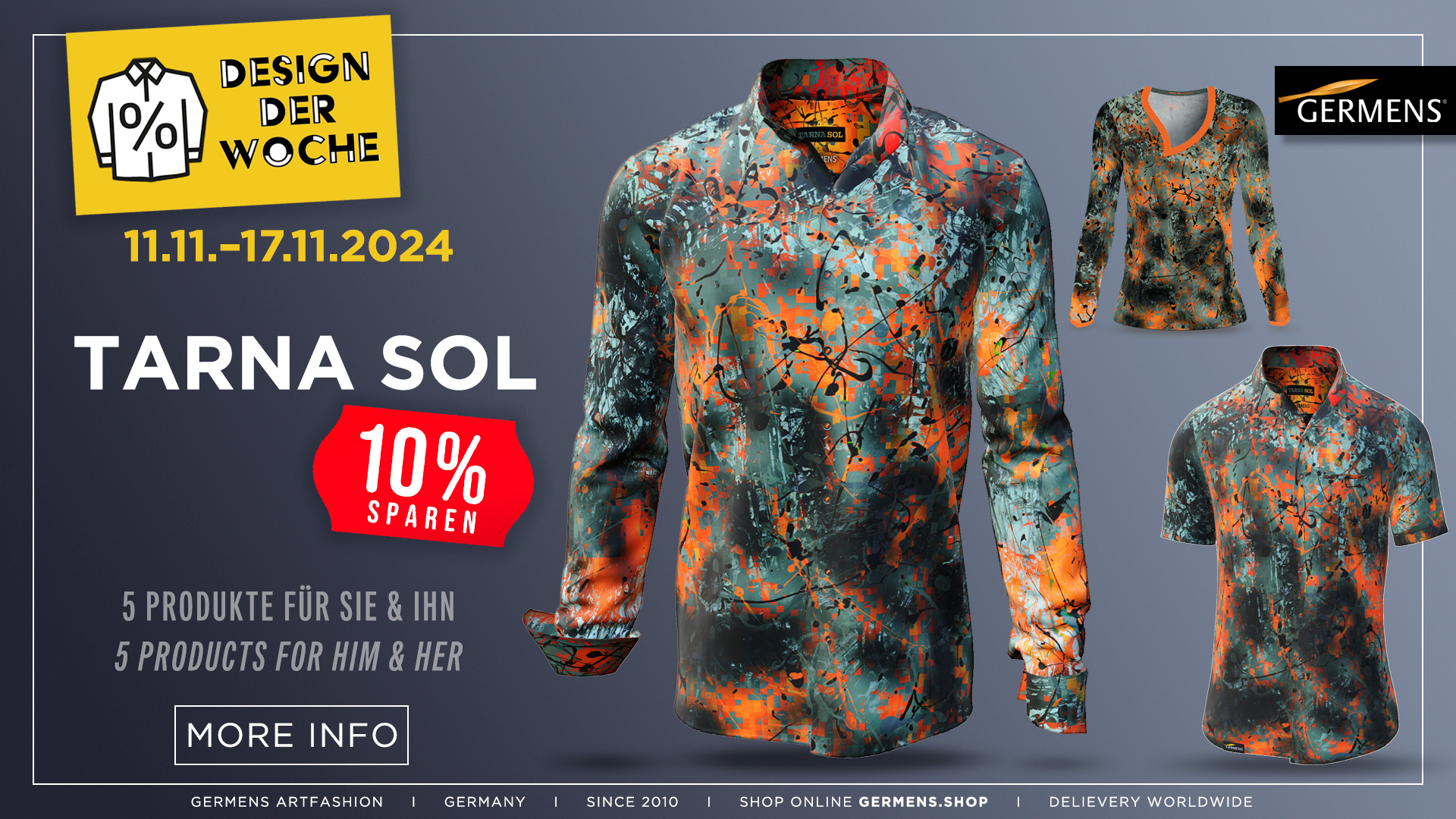 Camisa oscura abotonada TARNA SOL de GERMENS