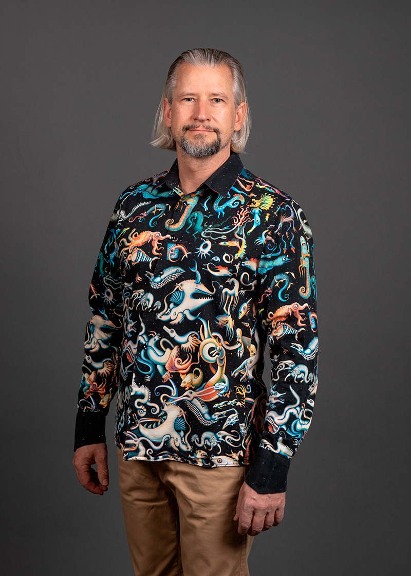 Camisa de colores para hombre DEEPSEA PARTY de GERMENS artfashion - 100 % algodón - Fabricada en Alemania