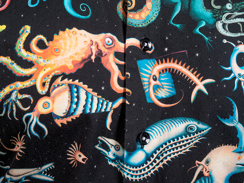 Camisa de colores para hombre DEEPSEA PARTY de GERMENS artfashion - 100 % algodón - Fabricada en Alemania