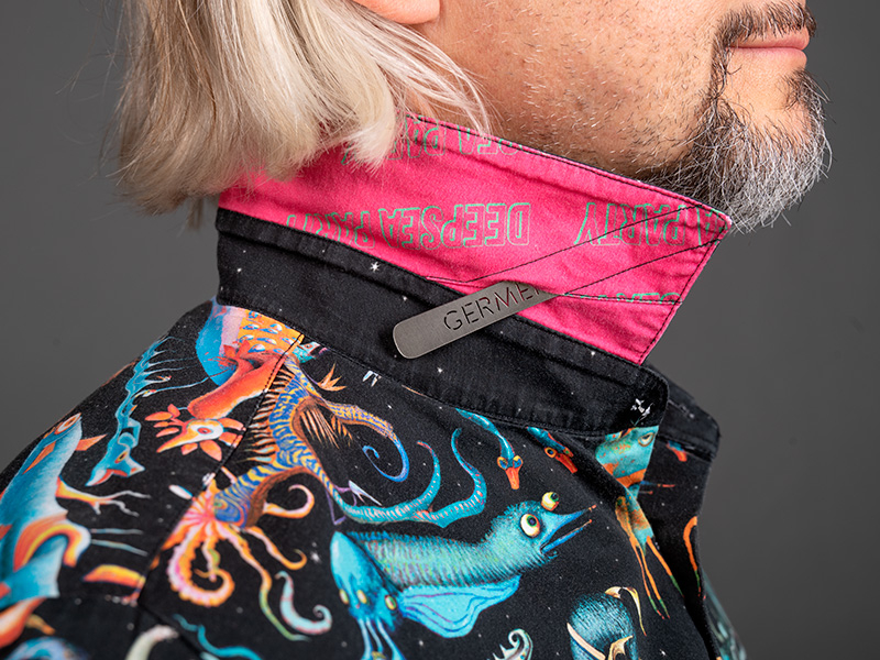 Camisa de colores para hombre DEEPSEA PARTY de GERMENS artfashion - 100 % algodón - Fabricada en Alemania