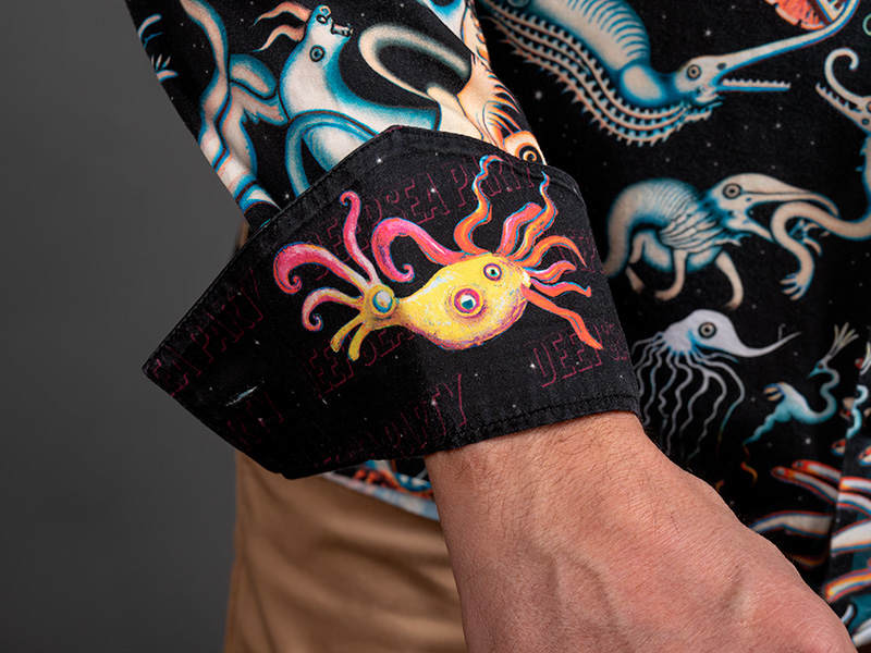 Camisa de colores para hombre DEEPSEA PARTY de GERMENS artfashion - 100 % algodón - Fabricada en Alemania