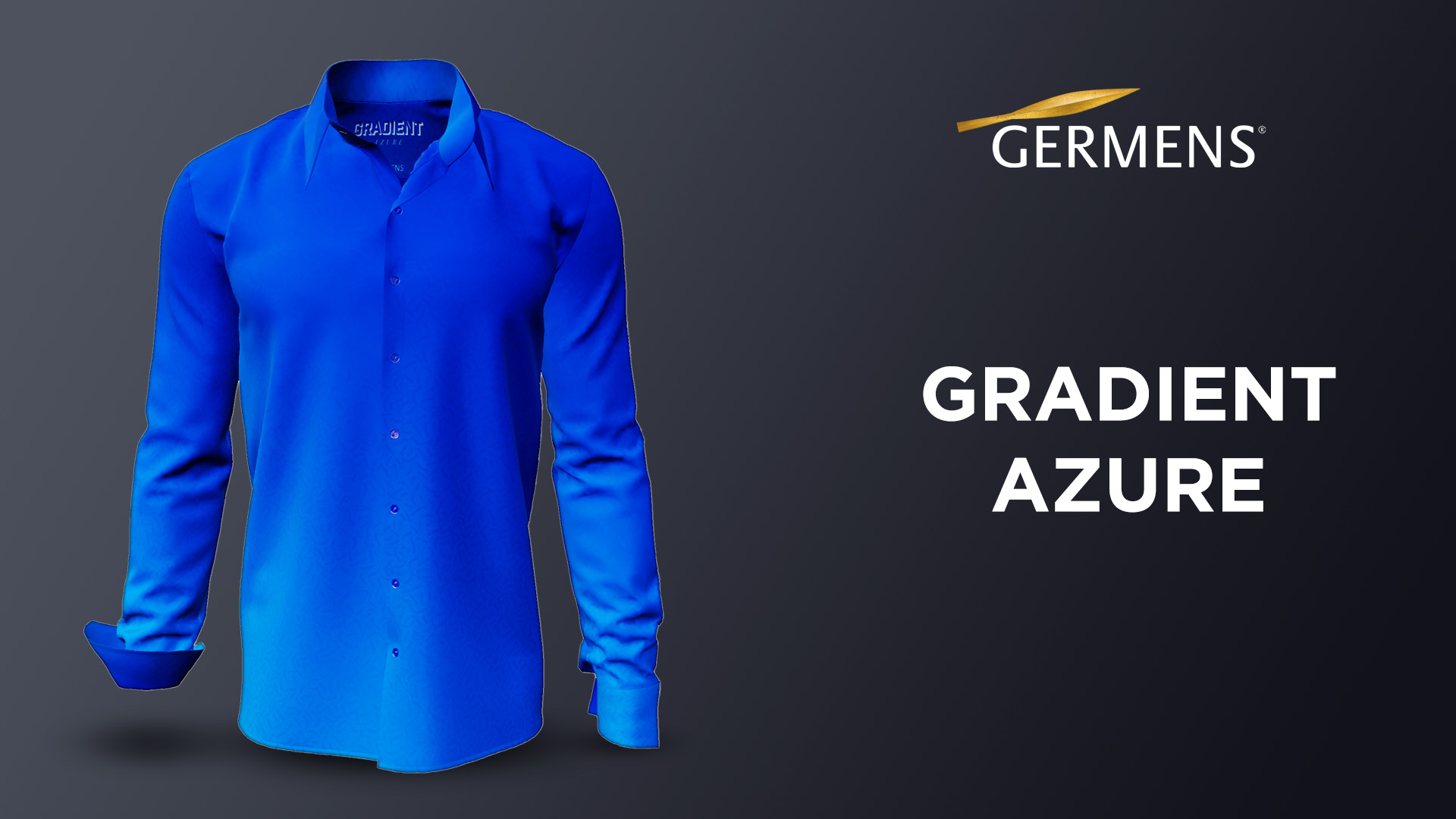 Camisa azul de manga larga GRADIENT AZURE de GERMENS