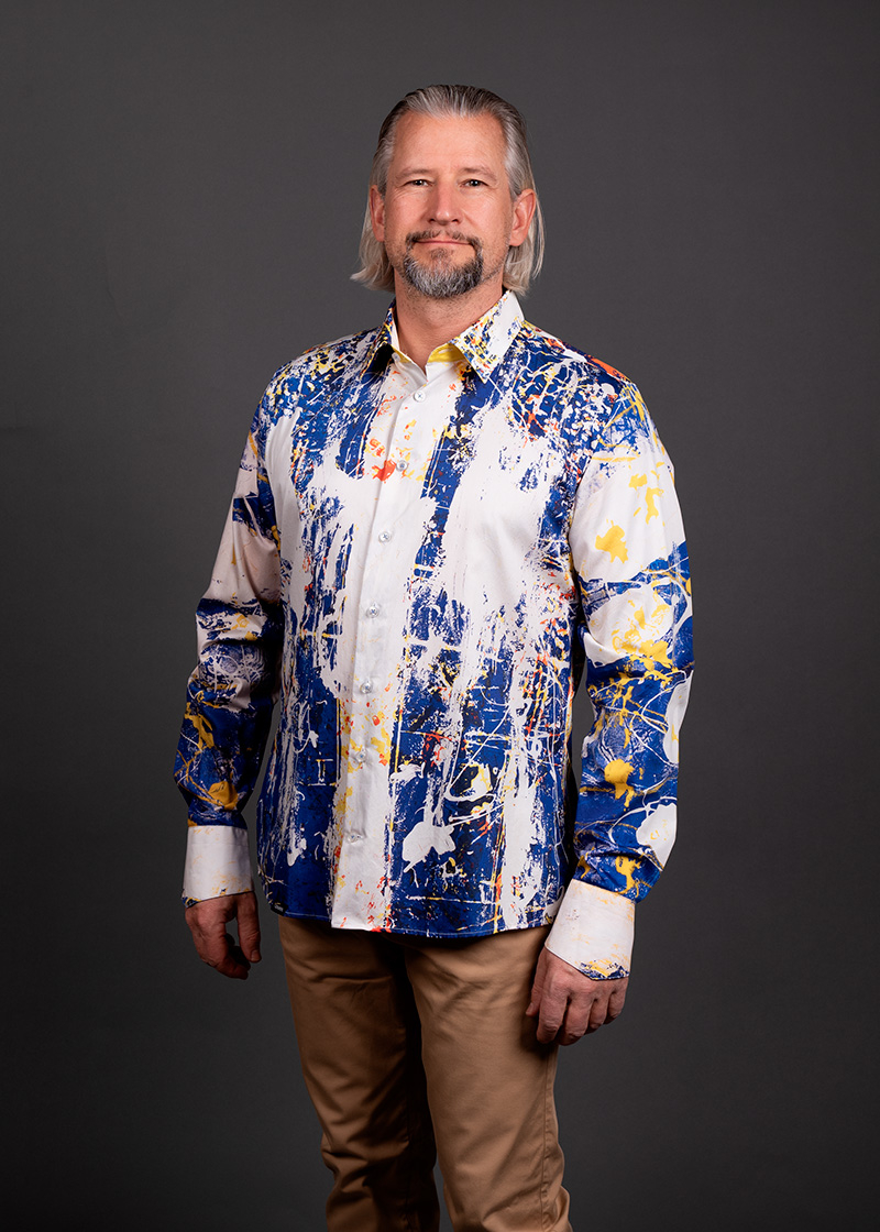 Camisa azul y blanca para hombre NOTIBANA de GERMENS artfashion - 100 % algodón - Fabricada en Alemania