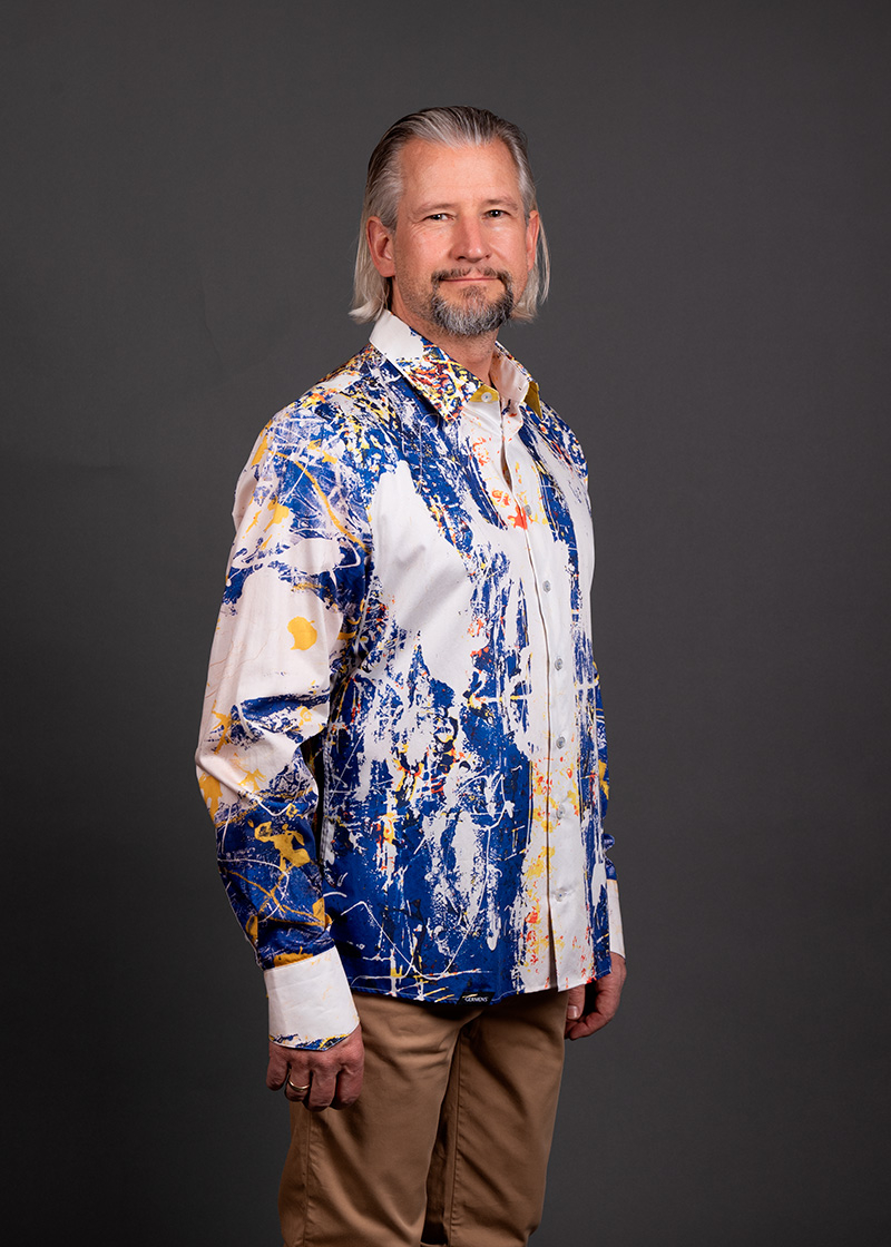 Camisa azul y blanca para hombre NOTIBANA de GERMENS artfashion - 100 % algodón - Fabricada en Alemania