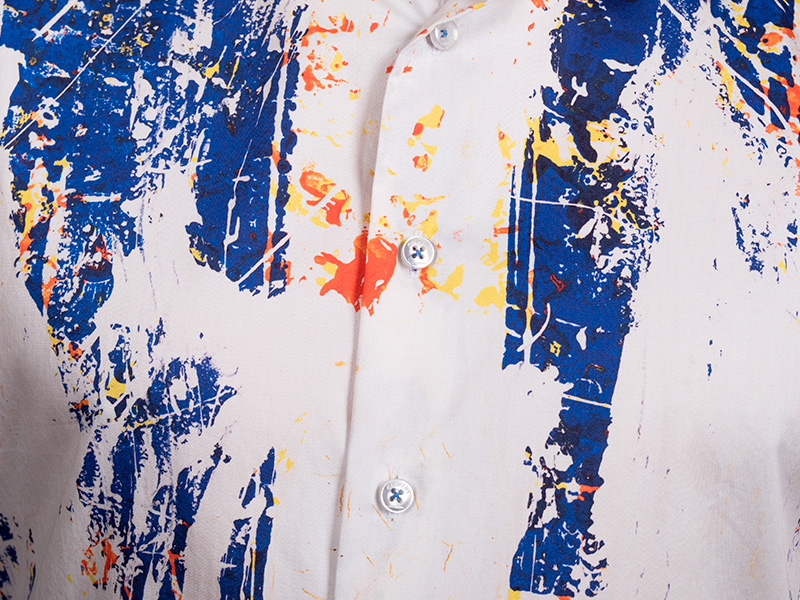 Camisa azul y blanca para hombre NOTIBANA de GERMENS artfashion - 100 % algodón - Fabricada en Alemania