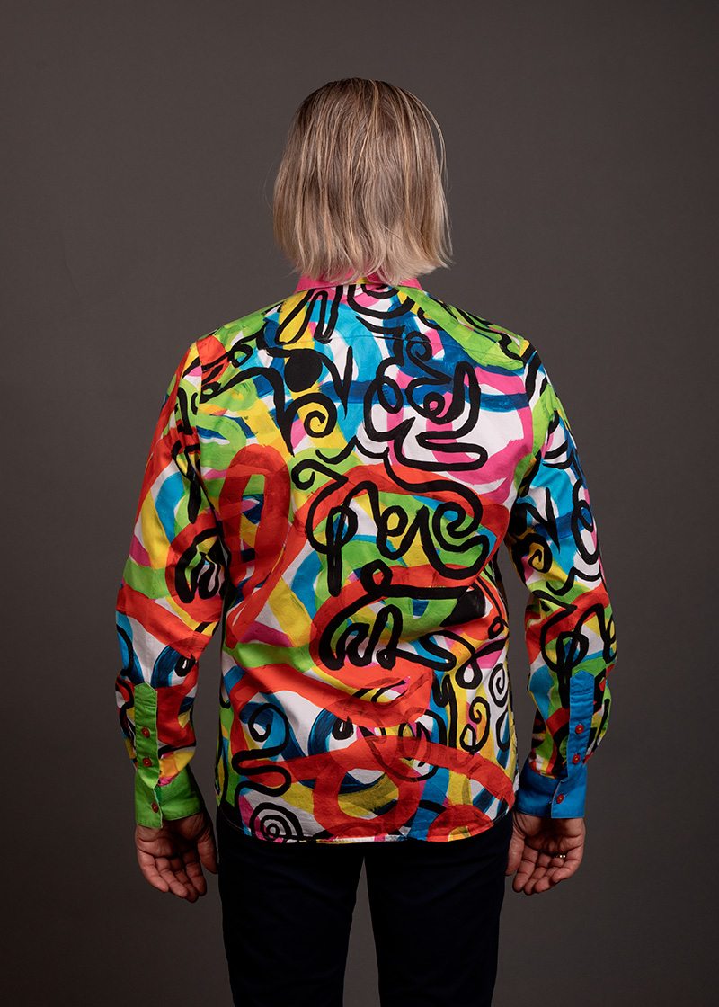 Camisa de ocio estampada ROLLER COASTER de GERMENS artfashion - 100 % algodón - Fabricada en Alemania