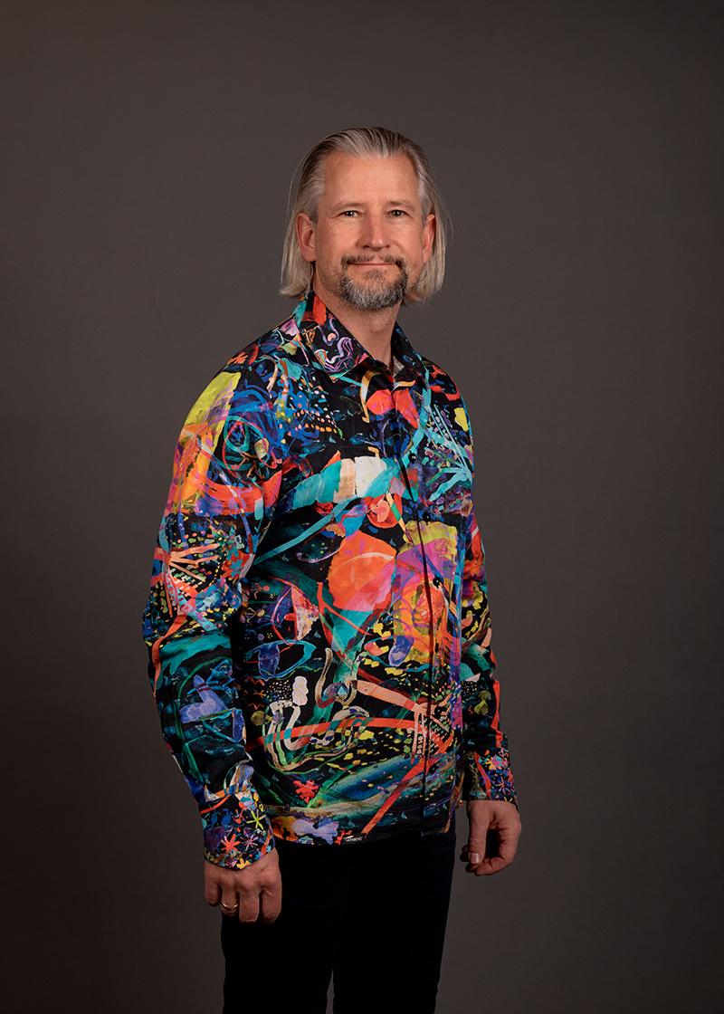 Camisa de ocio a rayas ANNAS MEER de GERMENS artfashion - 100 % algodón - Fabricada en Alemania