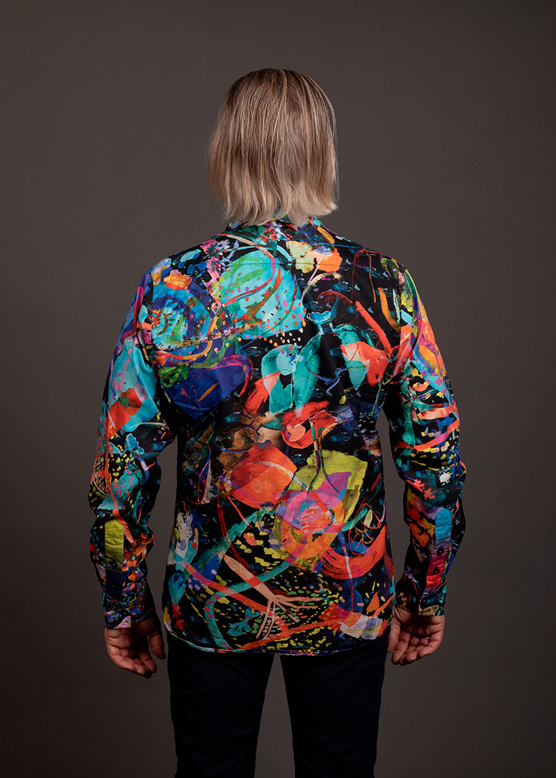 Camisa de ocio a rayas ANNAS MEER de GERMENS artfashion - 100 % algodón - Fabricada en Alemania