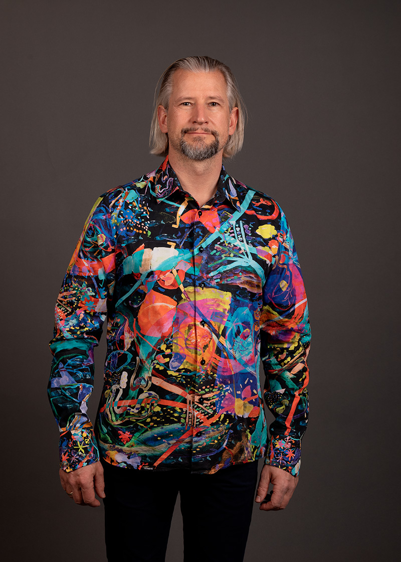 Camisa de ocio a rayas ANNAS MEER de GERMENS artfashion - 100 % algodón - Fabricada en Alemania