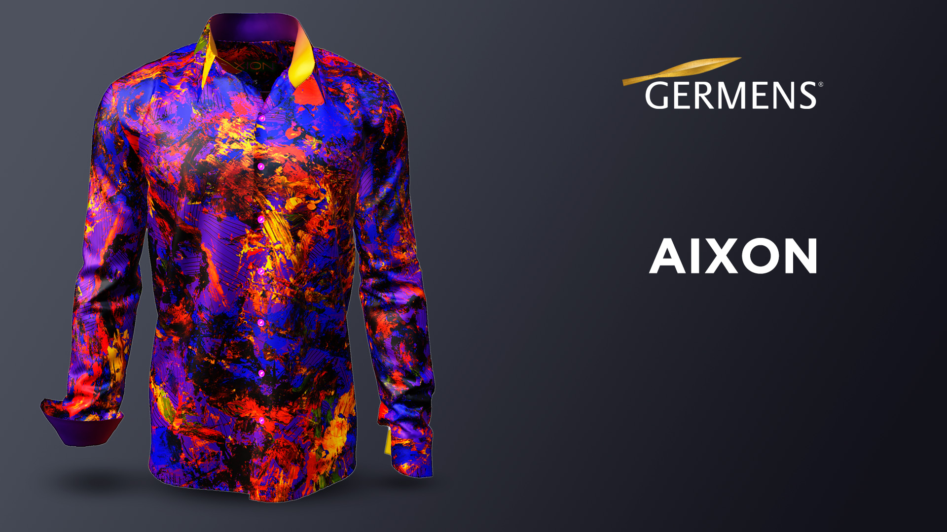 Camisa de manga larga morada AIXON de GERMENS artfashion - 100 % algodón