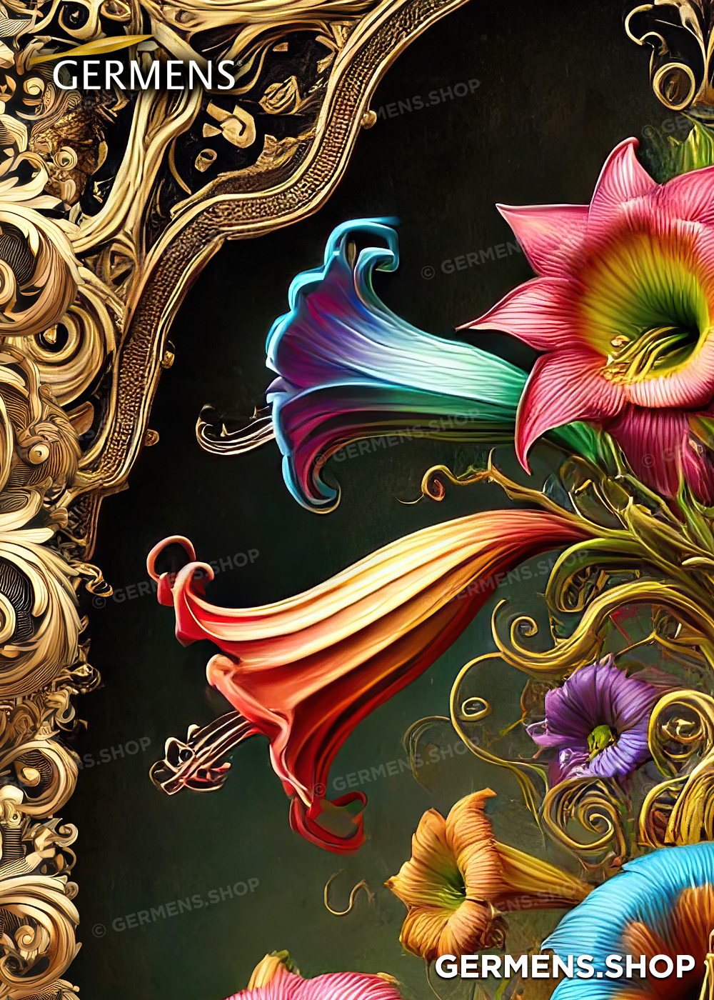 Detalle de la superficie del diseño BAROQUENT de GERMENS