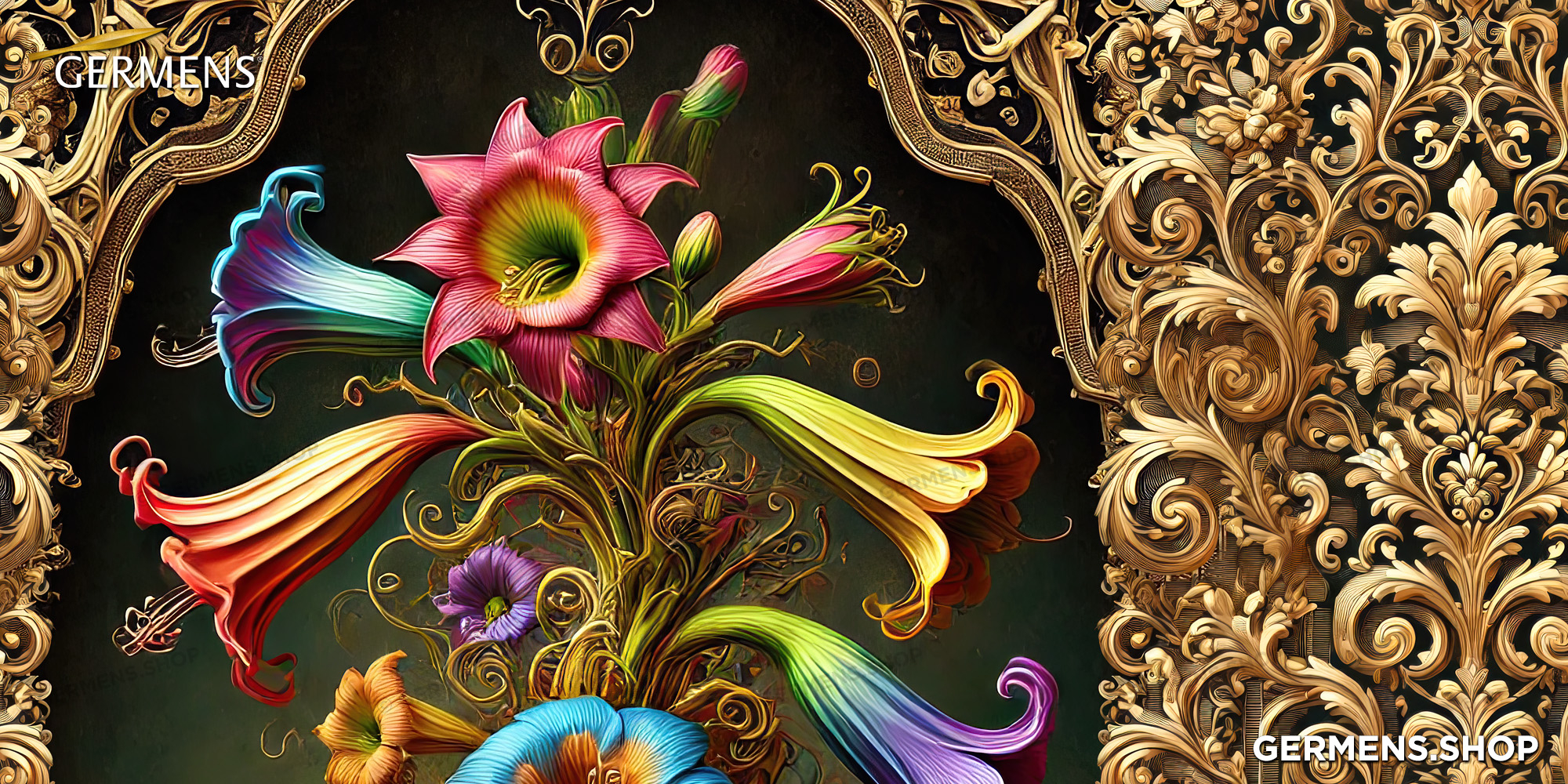 Detalle de la superficie del diseño BAROQUENT de GERMENS