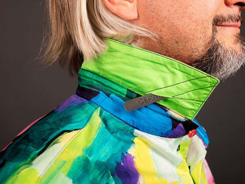 Camisa de colores para hombre FIORE ASTRATTA de GERMENS artfashion - 100 % algodón - Fabricada en Alemania