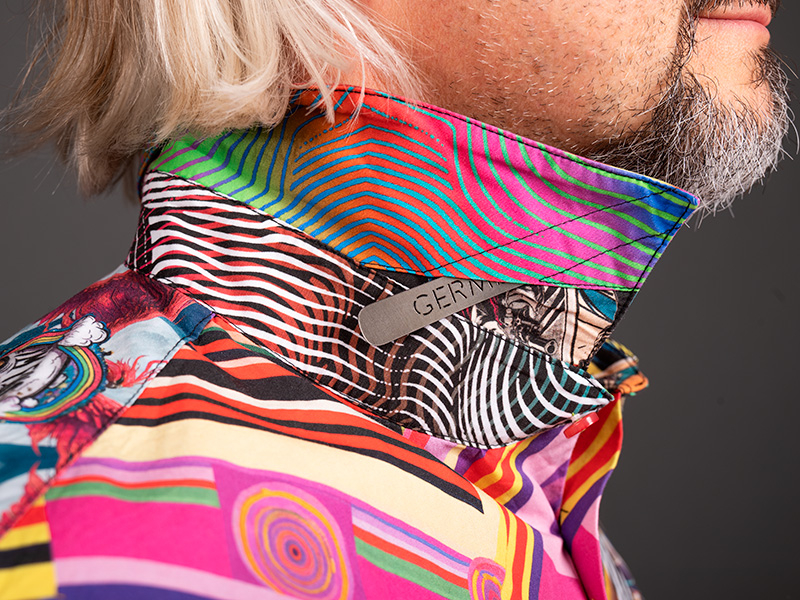 Camisa informal de colores CYBER ODYSSEY de GERMENS artfashion - 100 % algodón - Fabricada en Alemania