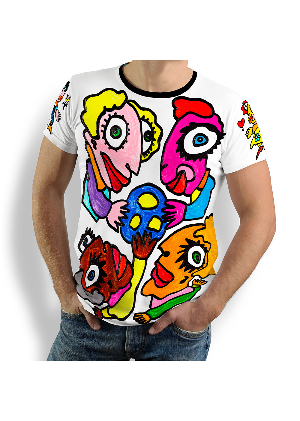 buntes T-Shirt Herren LIEBE von GERMENS artfashion