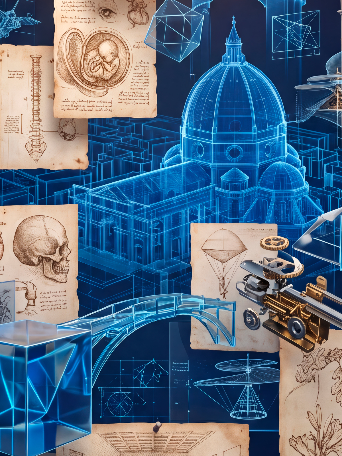 Herrenhemd GENIO UNIVERSALE - inspiriert von Leonardo da Vinci