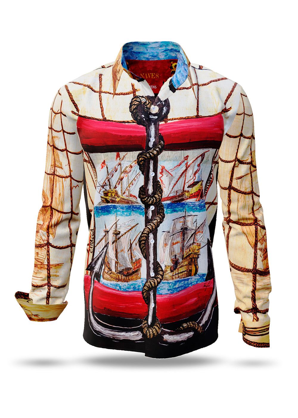 una camisa increíble con barcos NAVES