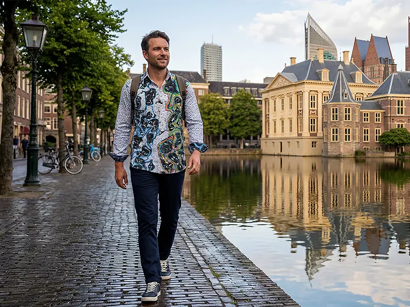 Städtereise Den Haag - GERMENS Hemd Pinkfall