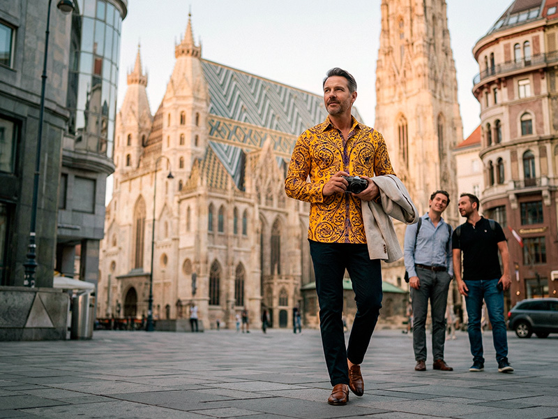 Städtereise Wien - GERMENS Hemd Porte Notre Dame Paris Jaune