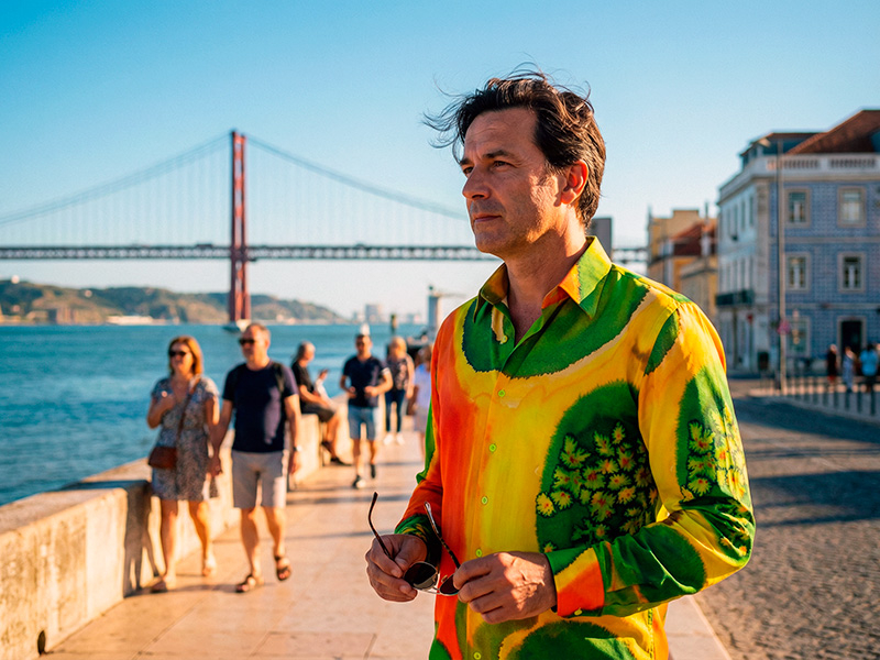 Städtereise Lissabon - GERMENS Hemd Seerosen