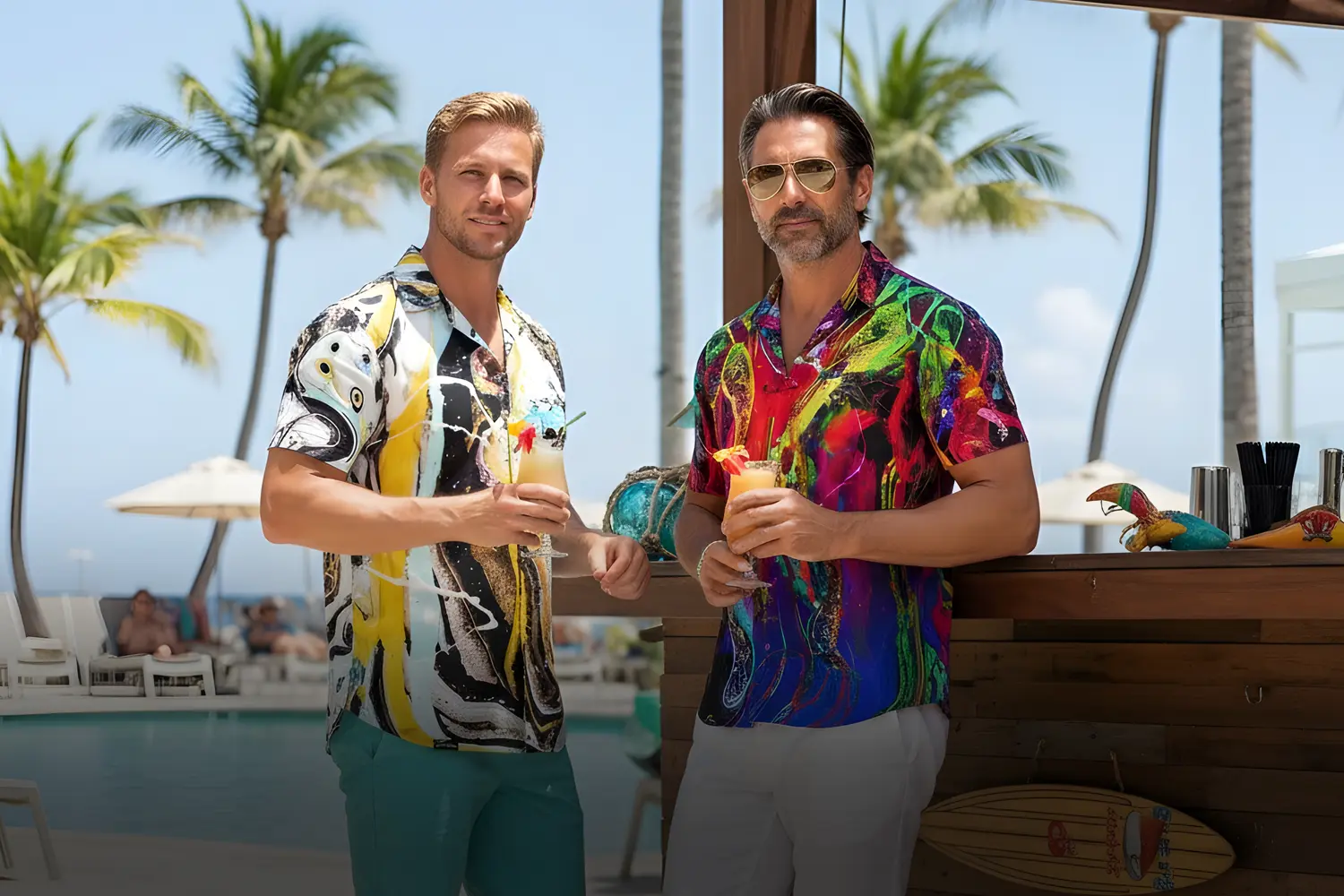  Camisas de verano de colores para hombre, de manga corta, de GERMENS artfashion