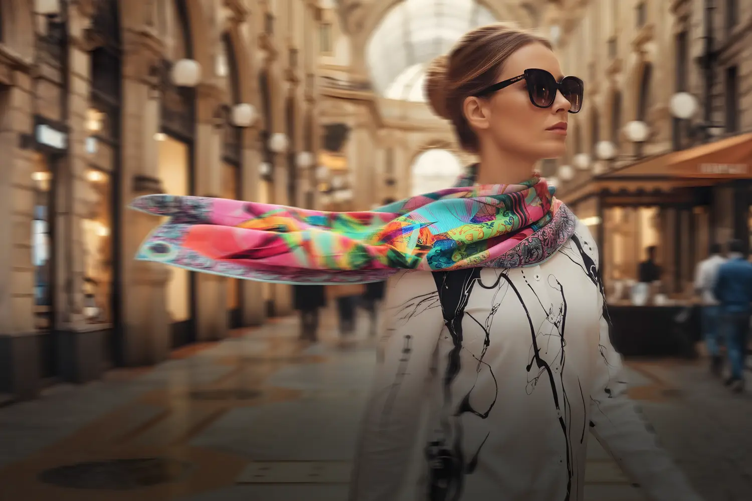 Pañuelos de seda de colores para mujer de GERMENS artfashion