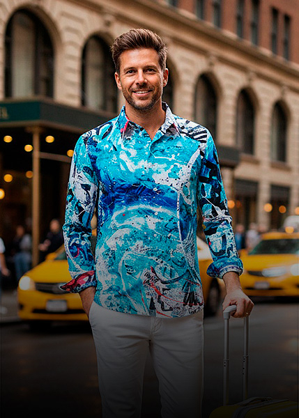  Camisas de verano de colores para hombre de GERMENS artfashion
