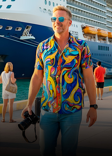  Camisas de verano de colores para hombre de GERMENS artfashion