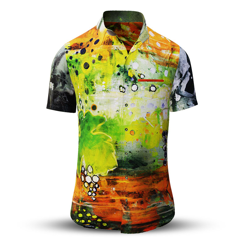 Camisa de verano para hombre AUSLESE - 100 % algodón - 10 tallas, de la XS a la 6XL - diseño excepcional - confección de primera calidad - tejidos «Made in Germany» - edición limitada y exclusiva