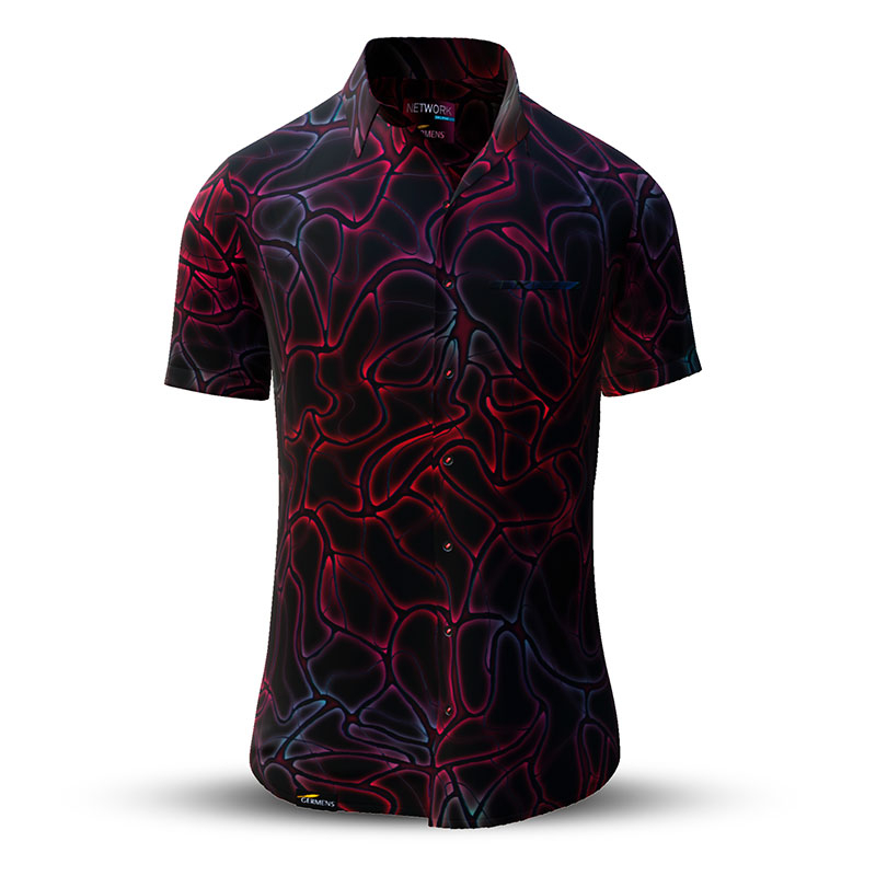 Camisa de verano para hombre NETWORK DELPHI - 100 % algodón - 10 tallas, de la XS a la 6XL - diseño excepcional - confección de primera calidad - tejidos «Made in Germany» - edición limitada y exclusiva