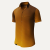Herren Hemd Kurzarm GRADIENT MUSTARD – GERMENS artfashion – 100 % Baumwolle - Größe XXL
