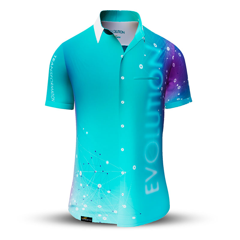 Sommerhemd Herren EVOLUTION - 100 % Baumwolle - 10 Größen von XS - 6XL - außergewöhnliches Design - feinste Verarbeitung - Stoffe Made in Germany - limitiert und exklusiv