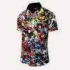Herrenhemd Kurzarm SUPERFLASH – GERMENS artfashion – 100 % Baumwolle - Größe M