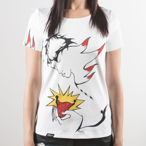 LOVE ME - Camiseta de manga corta para mujer en color blanco de GERMENS
