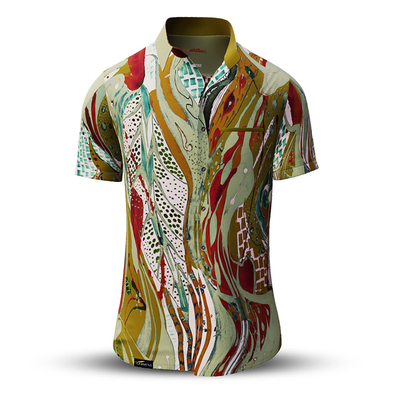 Sommerhemd Herren PRACHTKERL OMORA - 100 % Baumwolle - 10 Größen von XS - 6XL - außergewöhnliches Design - feinste Verarbeitung - Stoffe Made in Germany - limitiert und exklusiv