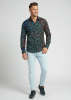 Descubre las camisas de colores para hombre FLOREL NOIR - 100 % algodón