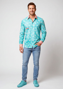 Descubre las coloridas camisetas para hombre de FLAMINGO HOTEL 2 - 100 %...