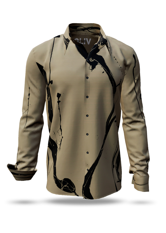 Descubre las camisas de colores para hombre LEBENSADER OLIV - 100 % algodón