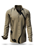 Descubre las camisas de colores para hombre LEBENSADER OLIV - 100 % algodón