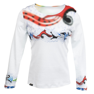 PINITIKI - Camiseta de manga larga de colores para mujer