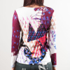 BUTTERFLY PIPERS - Buntes Damen Langarm-Tshirt