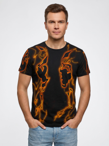 ausgefallene T-Shirts für Männer - LAVA - 100 % Baumwolle - GERMENS artfashion - Größe 3XL